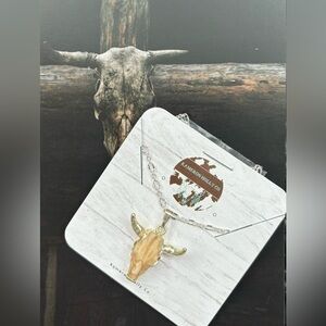 Silver Headed Bull Necklace